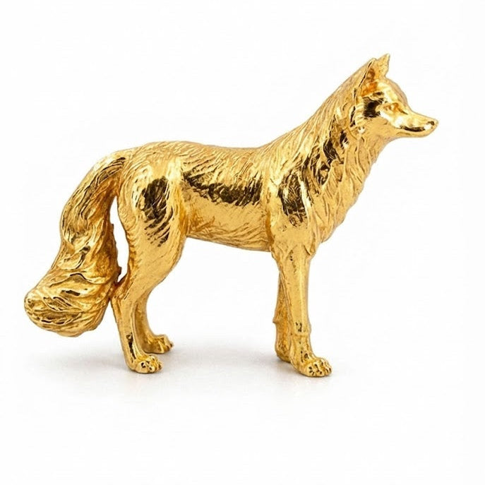 Fox hand-poured 999+ silver statue by Gold Spartan