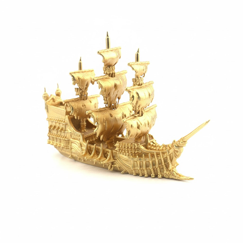 Flying Dutchman hand-poured 999+ silver statue by Gold Spartan