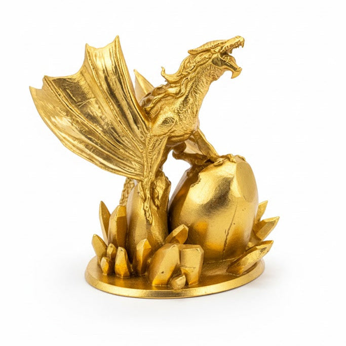 Crystal Dragon hand-poured 999+ silver statue by Gold Spartan